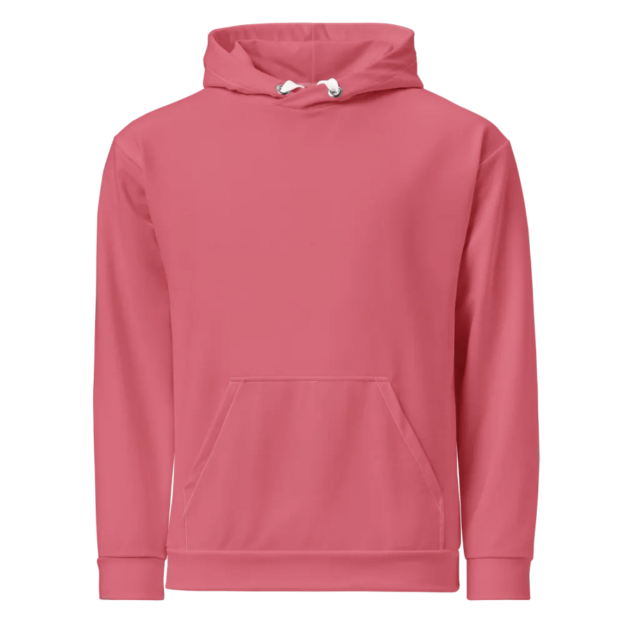 Plain Muted Rosy Pink Light Summer Unisex Recycled Polyester Heavyweight Premium Hoodie by Treasure Pie product image (1)