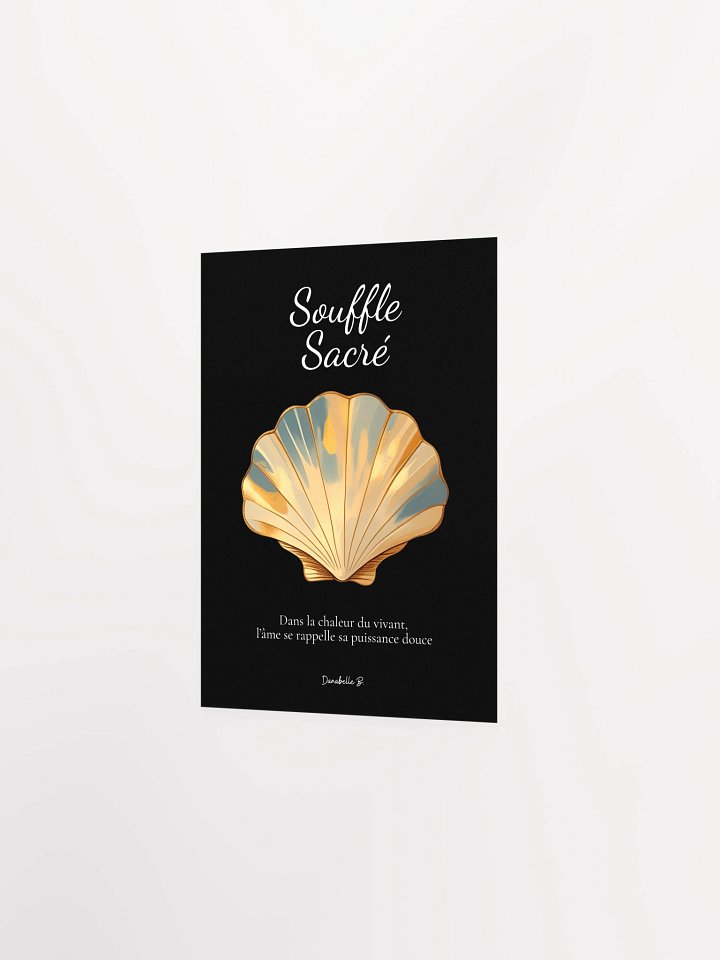 Poster artistique - Coquille Saint-Jacques - L'Essentielle - Cadeau Déco Energie Vibratoire product image (2)