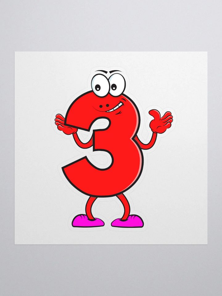 NUMBER 3 THUMBS-UP STICKER product image (3)
