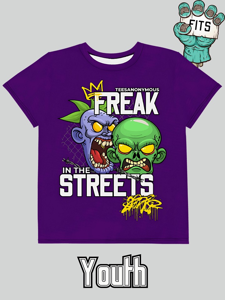 Youth Graphic Tee – Freak in the Streets v8 product image (1)