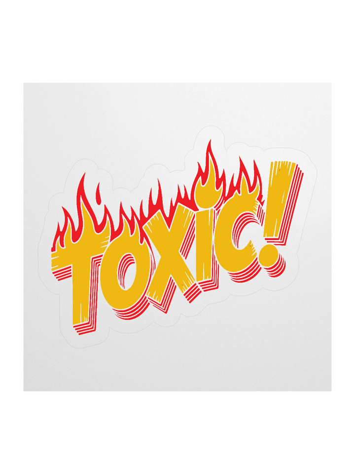 Fiery 'TOXIC!' Kiss Cut Stickers product image (1)