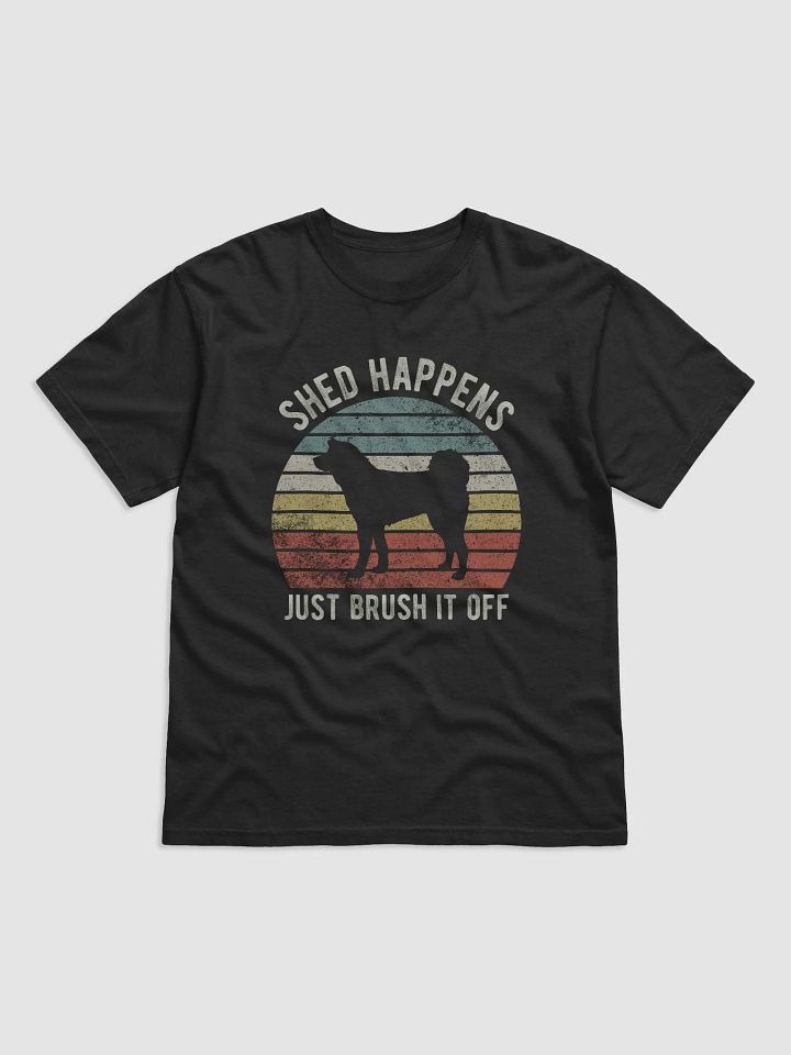 Shed Happens Tee | Funny Akita Inu T-Shirt for Dog Lovers | Retro Vintage Sunset Dog Lover T-Shirt product image (2)