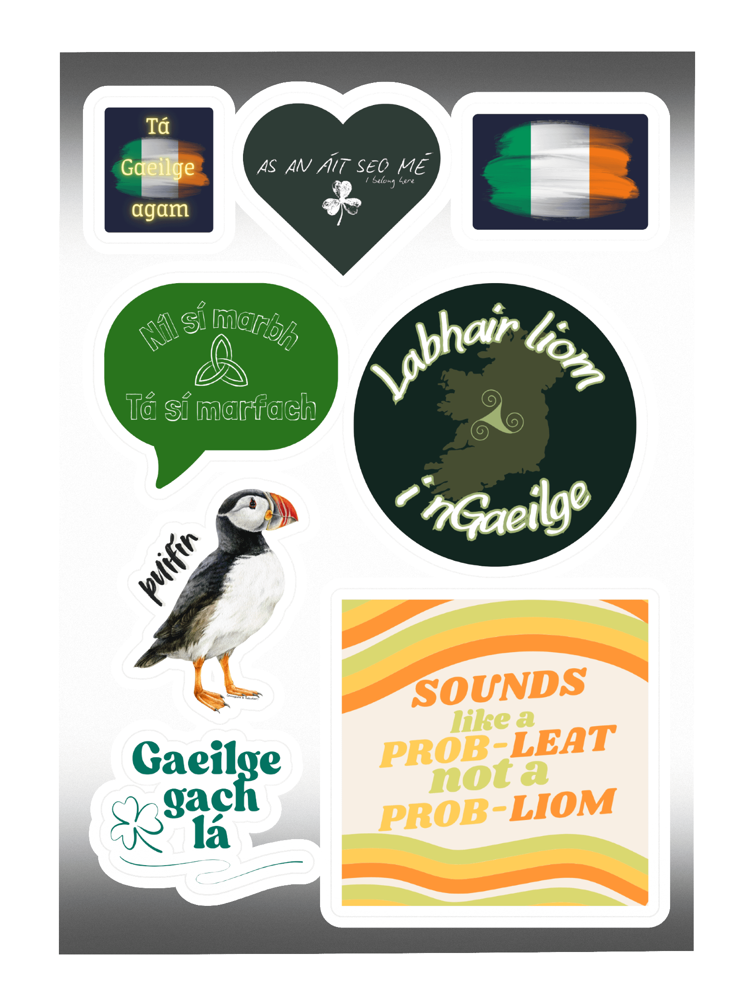 Gaeilge Immersion Starter Pack Sticker Sheet product image (3)
