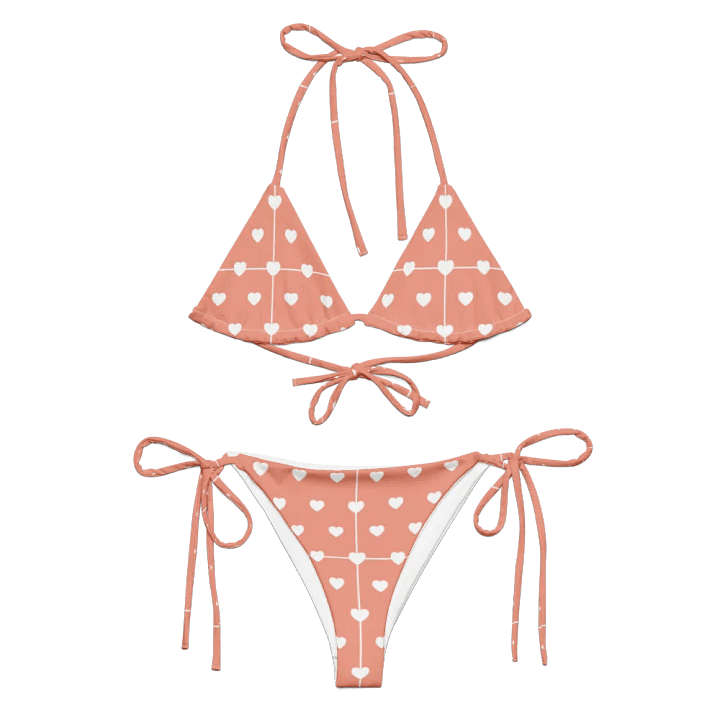 Pastel Heart Seamless Pattern String Bikini - v13 product image (2)