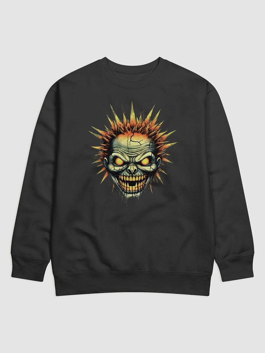 Punk-Style Smiley Long Sleeve Sweater - Standout Alternative Fashion product image (1)