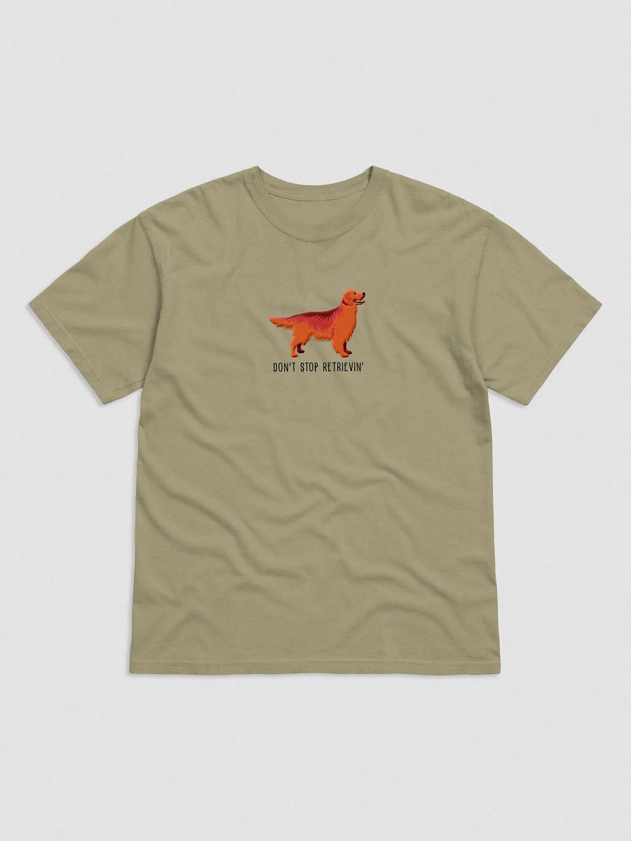 Don't Stop Retrievin' T-Shirt(Embroidered) of a Golden Retriever(Red) product image (9)
