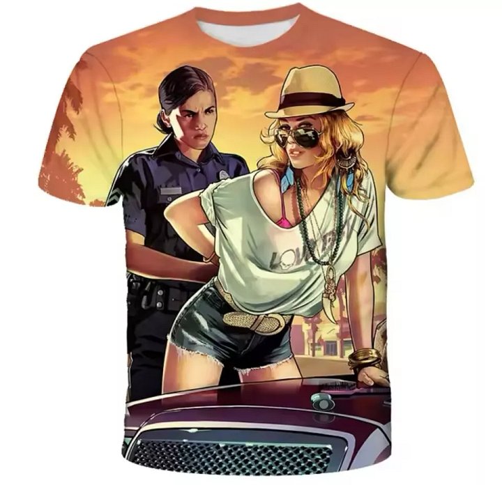 Summer Kids Boys Girls Grand Auto Theft Trending T-shirt Gaming Tops NEW product image (2)