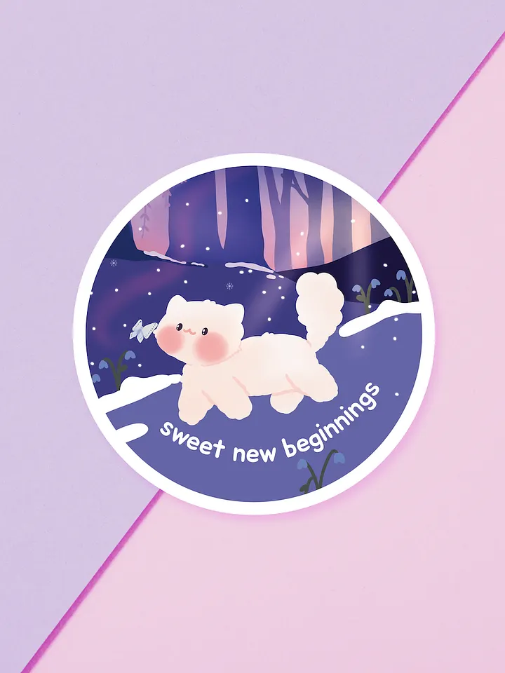 Sweet new beginnings Vinyl Sticker product image (1)