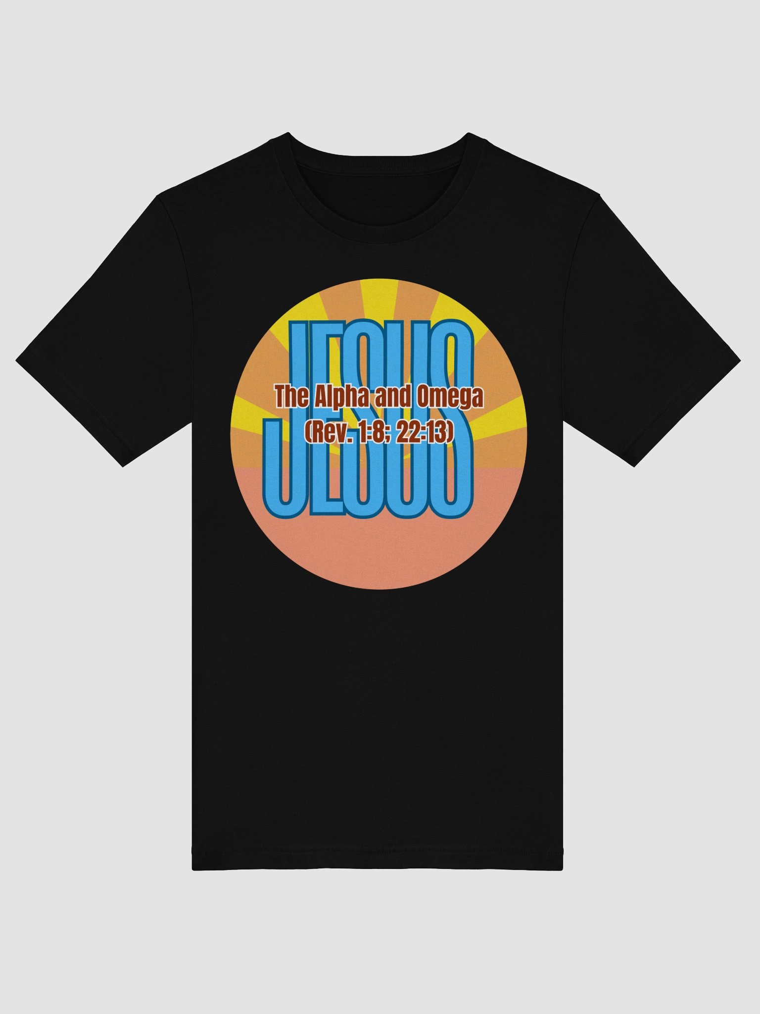Alpha and Omega Retro Sunburst T-Shirt product image (39)