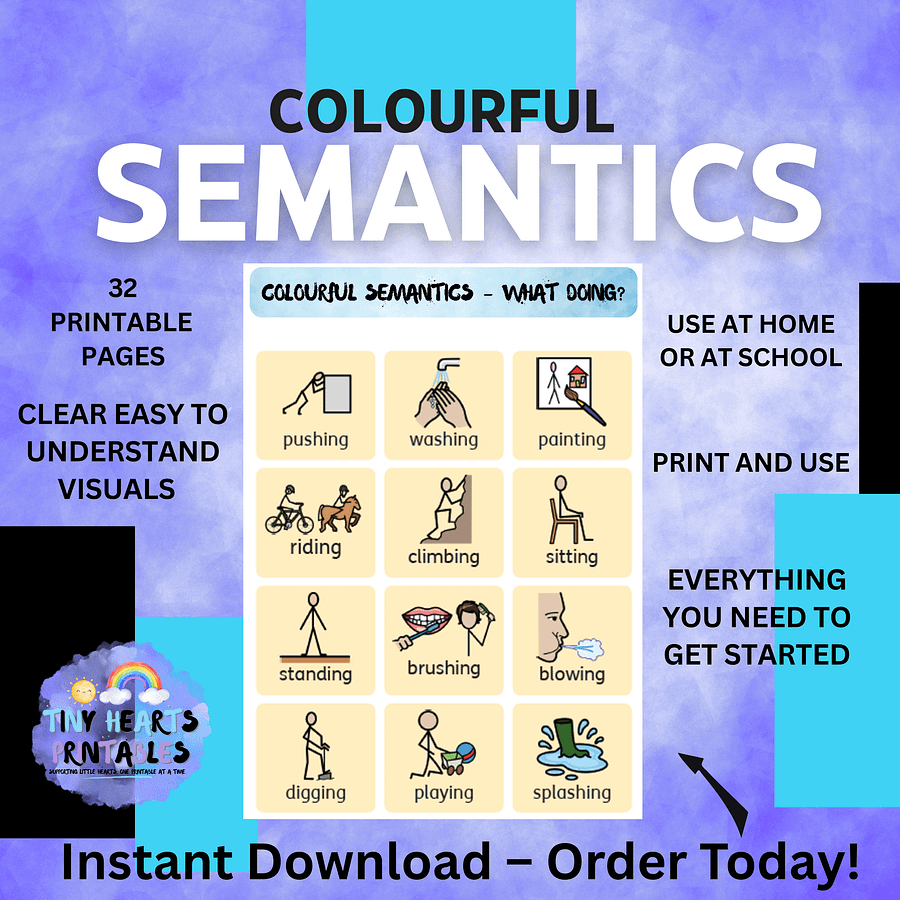 Colourful Semantics Posters Icon Card Packs | 36 Pages of Who, What Doing, Where, Describe Worksheets & Visuals | SEN, SLT, EYFS, Speech product image (5)