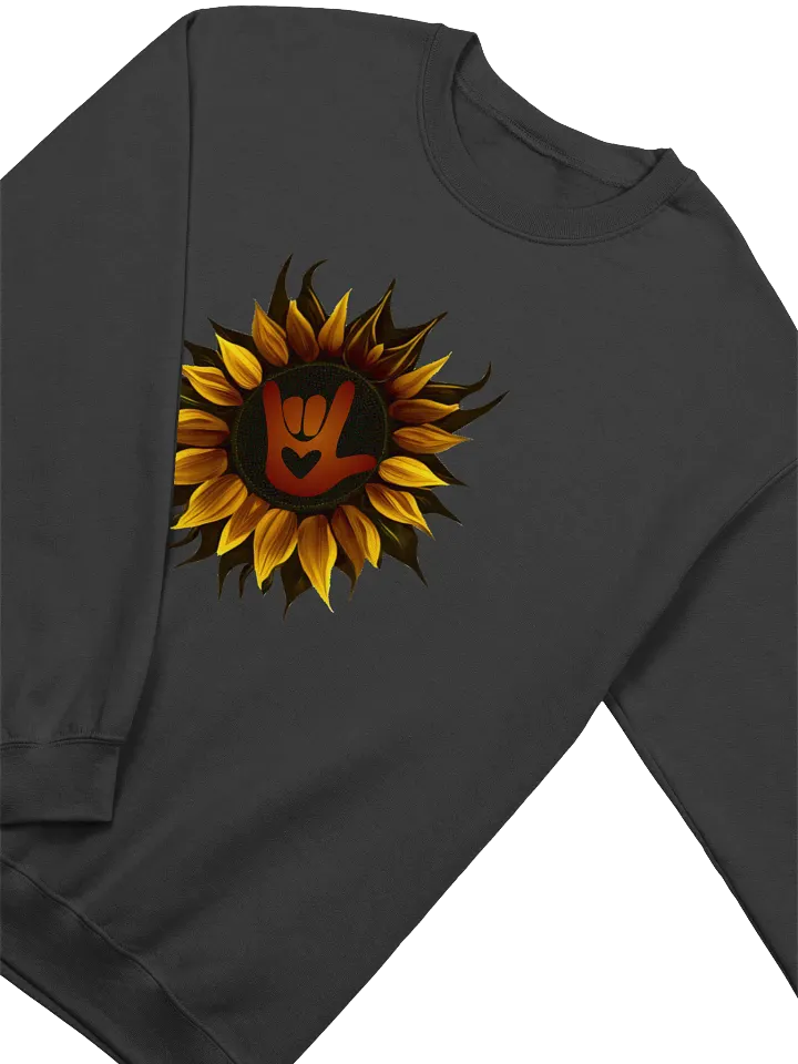 ASL Love Sunflower Gesture Crewneck product image (21)