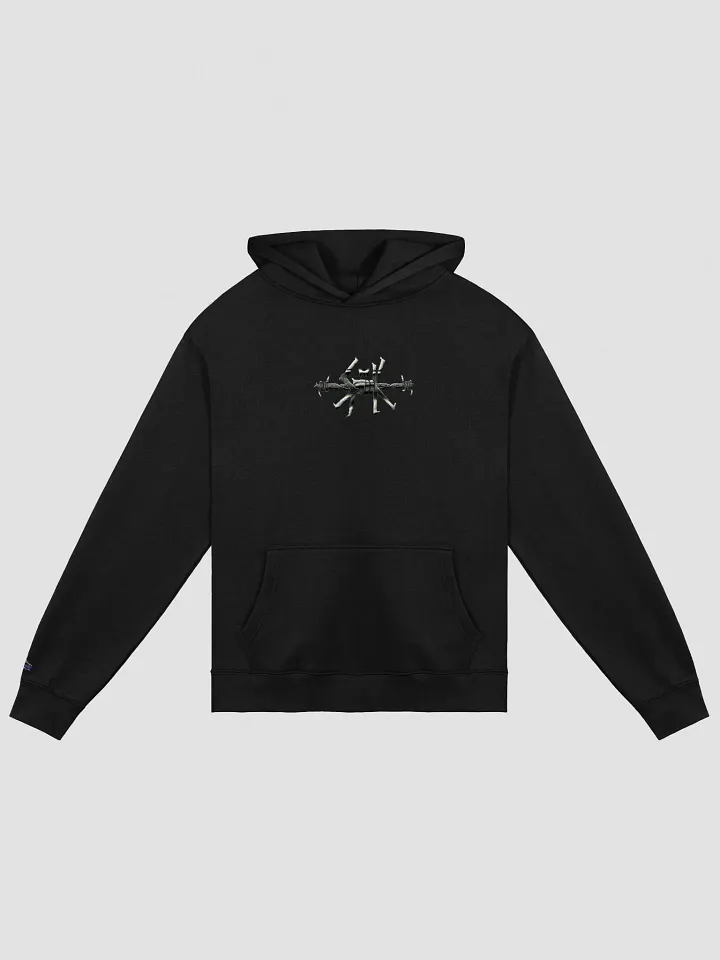 HARD&CORE Barbed Wire Embroidered Logo Oversized Hoodie product image (1)