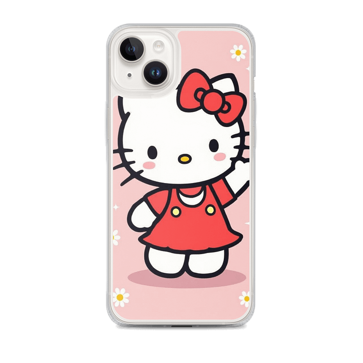 Whimsical Cat in Red Dress iPhone® Case product image (1)