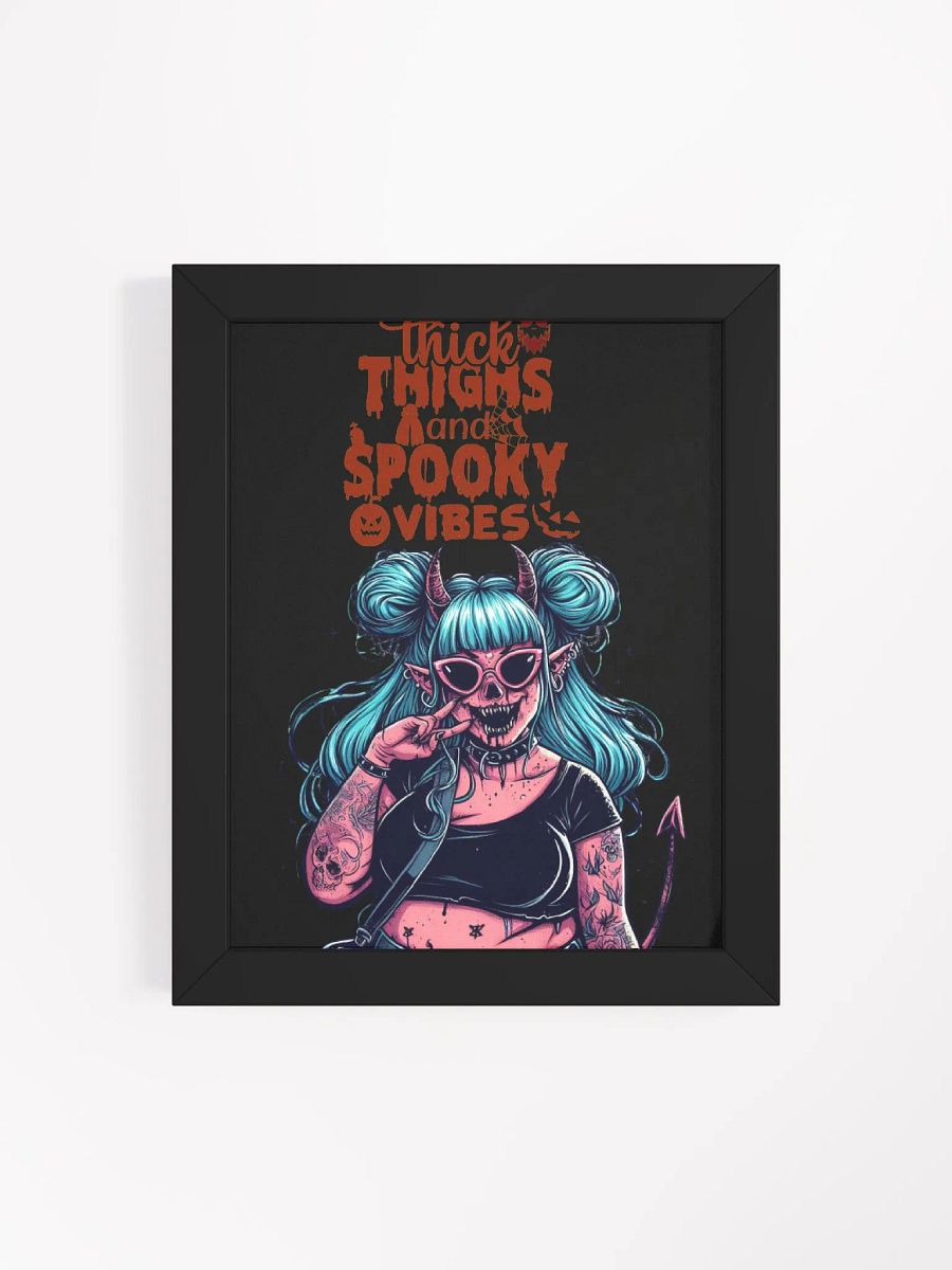 Thick thighs and spooky vibes Framed poster (Black background) product image (22)