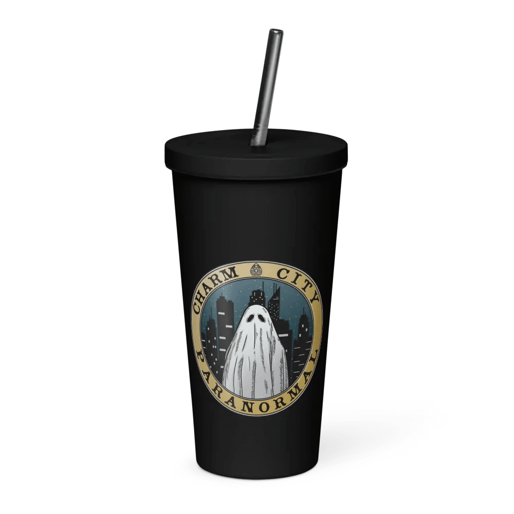 Charm City Paranormal Badge Insulated Tumbler With Straw product image (1)