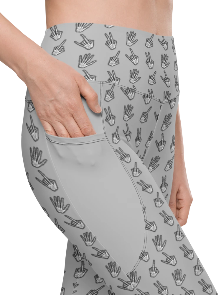 Bone Zone grey pattern pocket leggings product image (1)