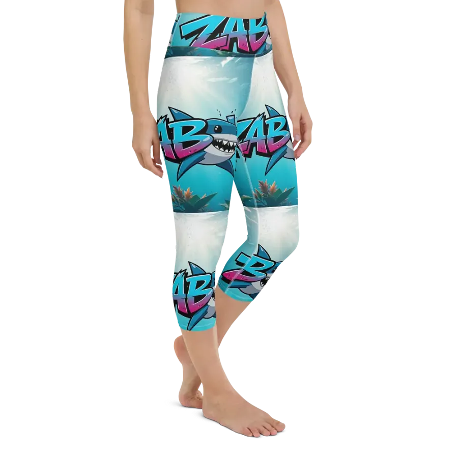 Smiling Shark 90s Yoga Capri Leggings product image (9)