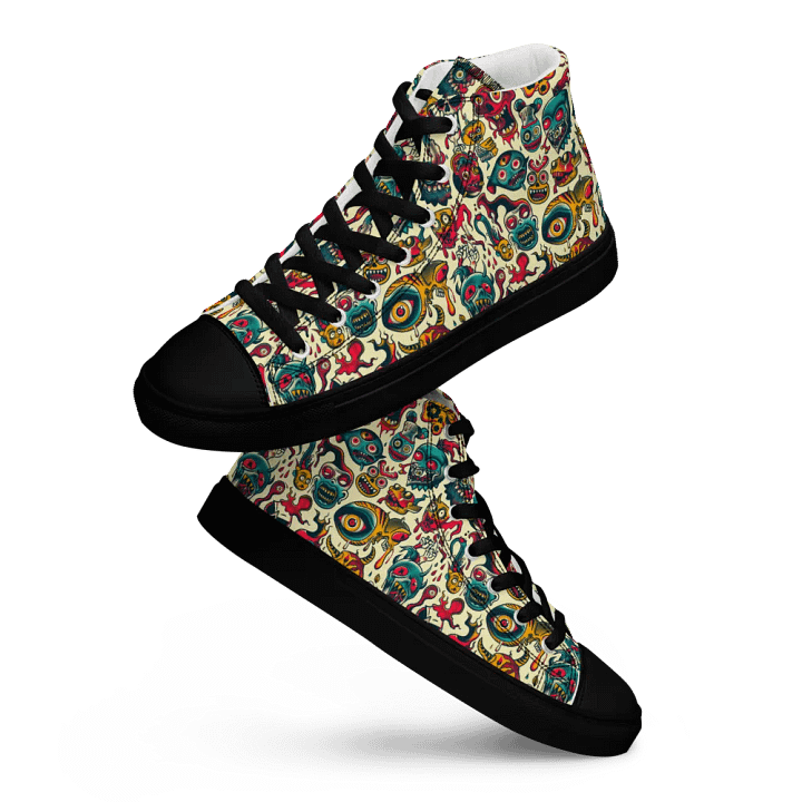 Halloween Nightmare Pattern High Top Canvas Shoes product image (1)