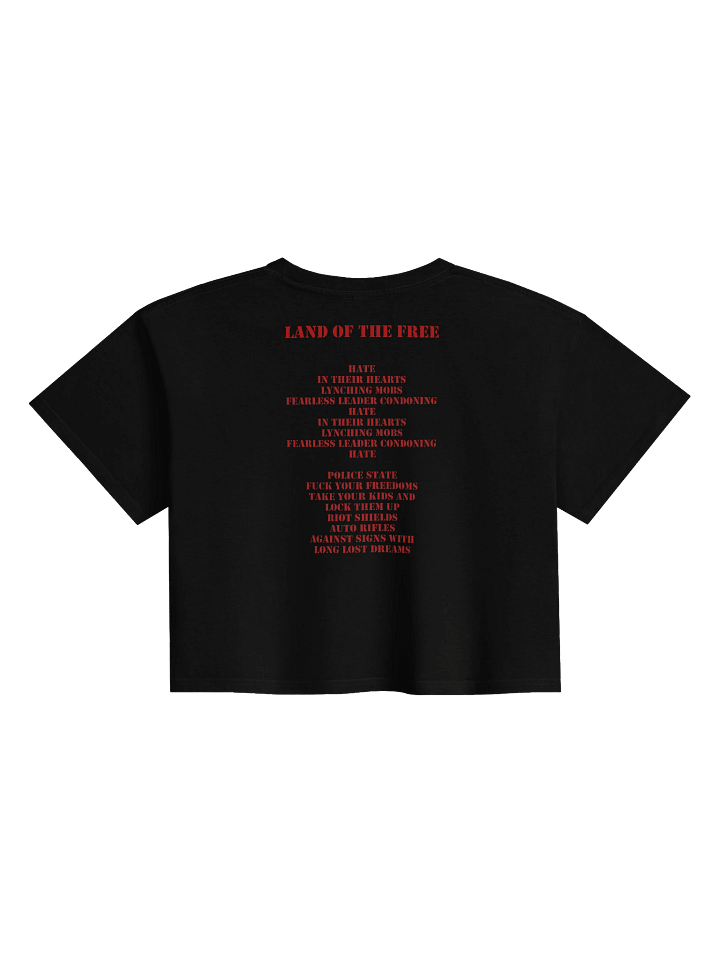 Women's "Land of the Free" lyric Crop Top product image (2)