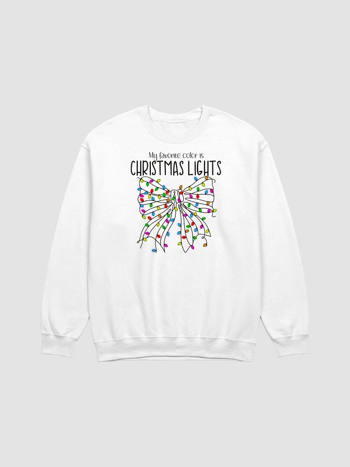 My favorite color is Christmas Lights Sweatshirt product image (1)