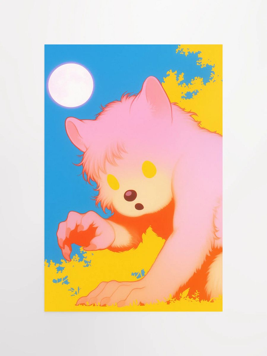 Whimsical Fantasy Werewolf Matte Poster product image (4)