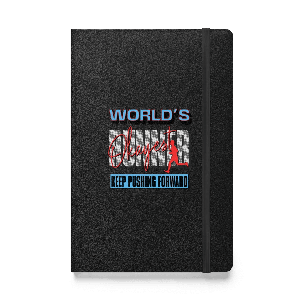 Worlds Okayest Runner Motivational Hardcover Notebook product image (1)