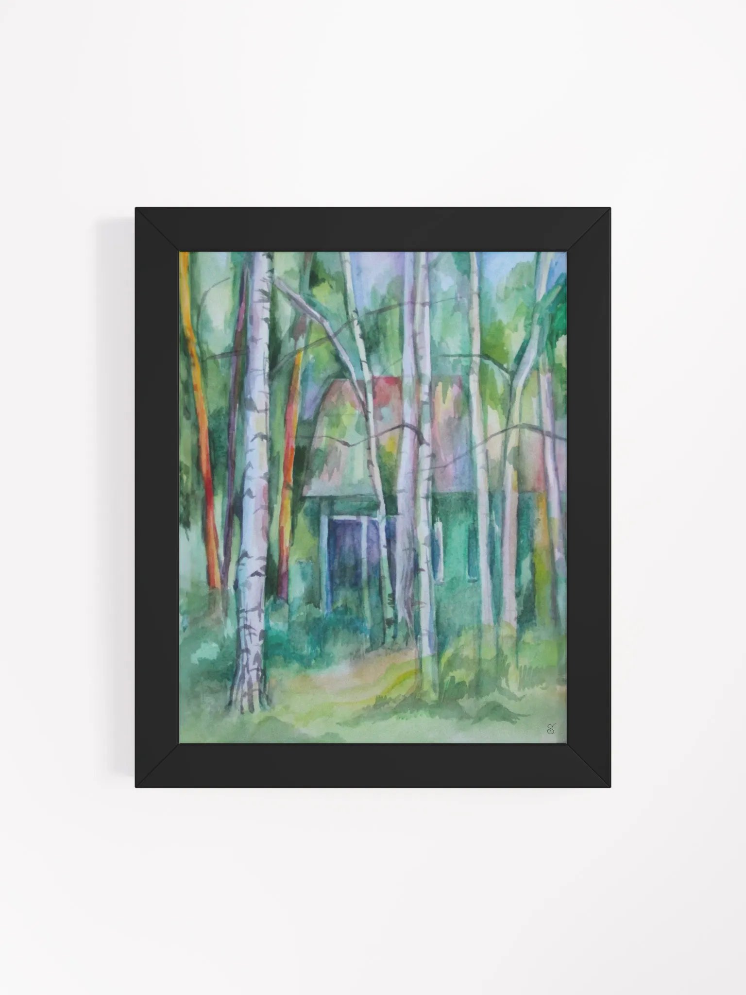 Serene Birch Forest Framed Poster - Birch Forest product image (11)
