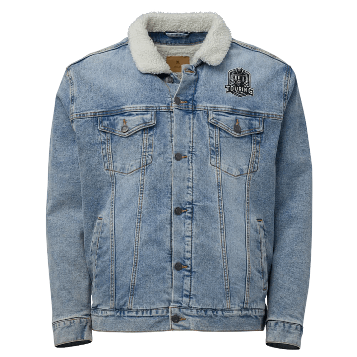 Ride in Style with Touring Riders Logo Denim Jacke| AI Designt product image (1)