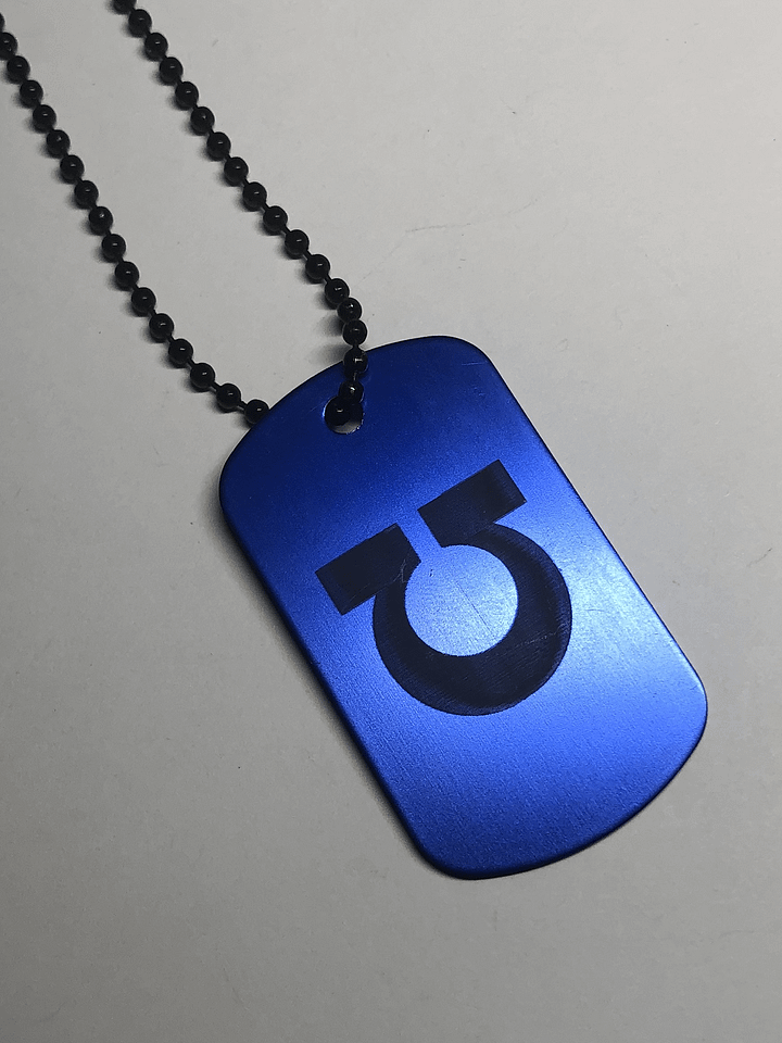 DISCIPLINE - Engraved Dog Tag Pendant Necklace product image (1)