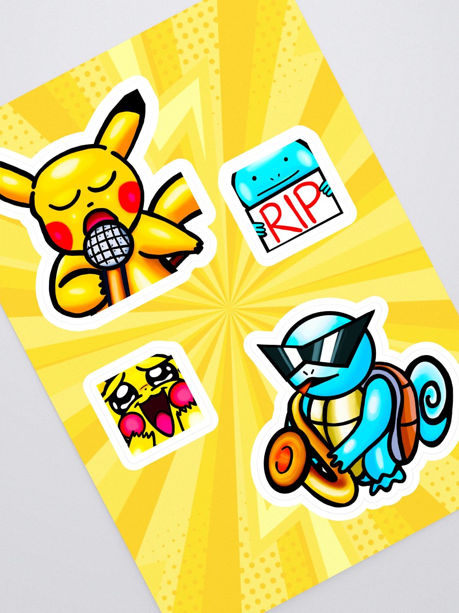 Lutti's Pocket Monsters Emote Sticker Sheet product image (1)