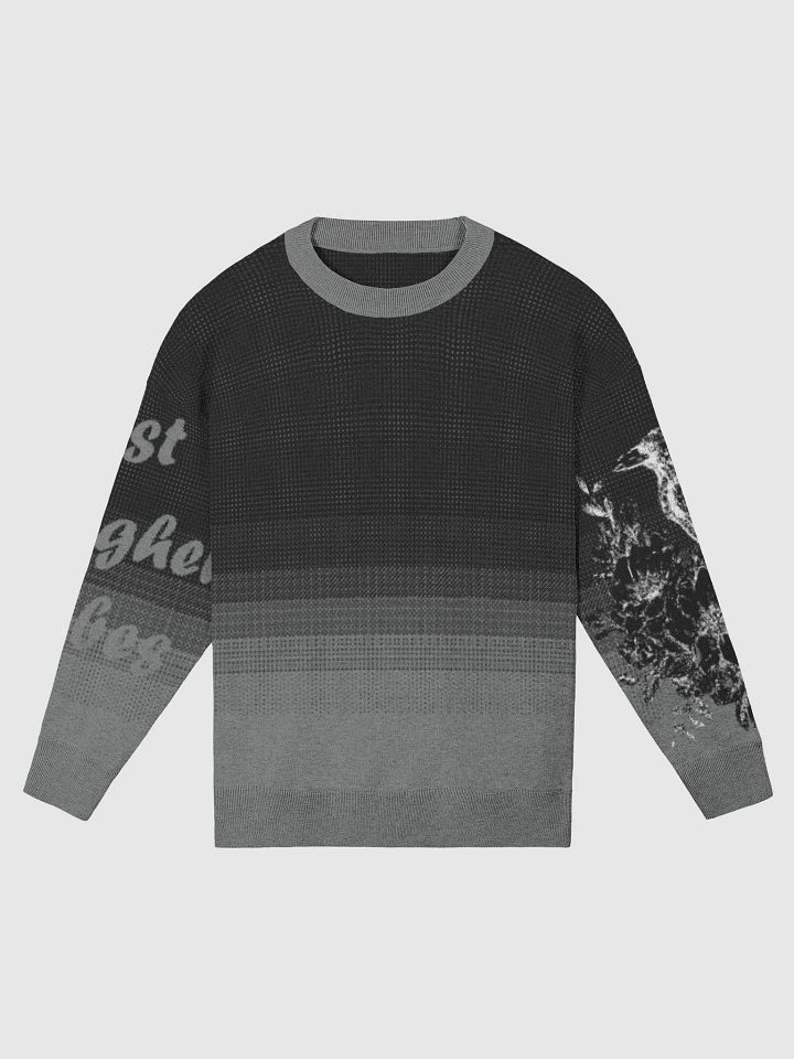 White Crow - Raven Just higher Vibes Cozy Knit Jacquard Crewneck Sweater product image (5)