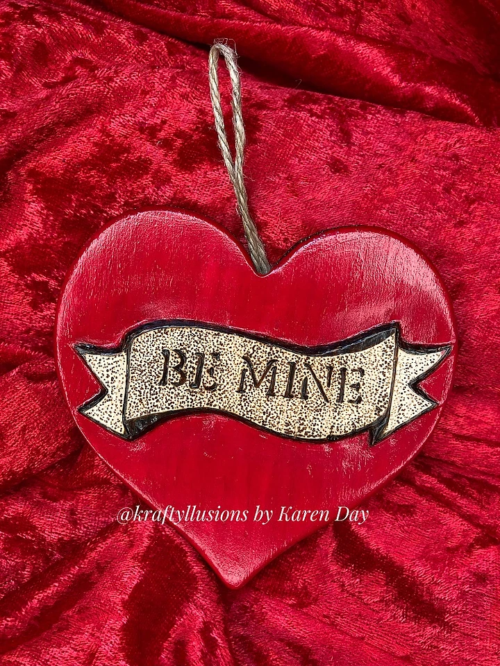 Banner Be Mine Carved Ornament product image (1)