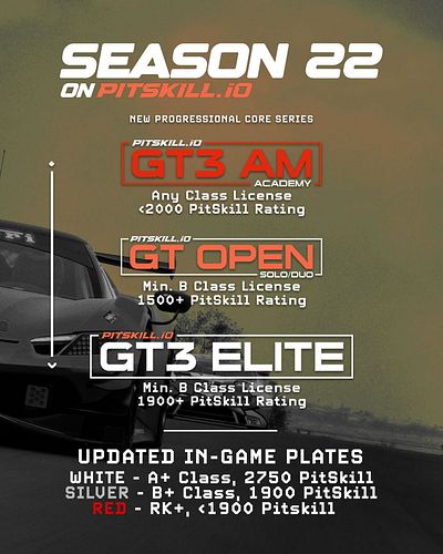 Our upcoming series in Season 22 brings exciting progressions, along with a revamp of in-game license plates! 

Get ready for...