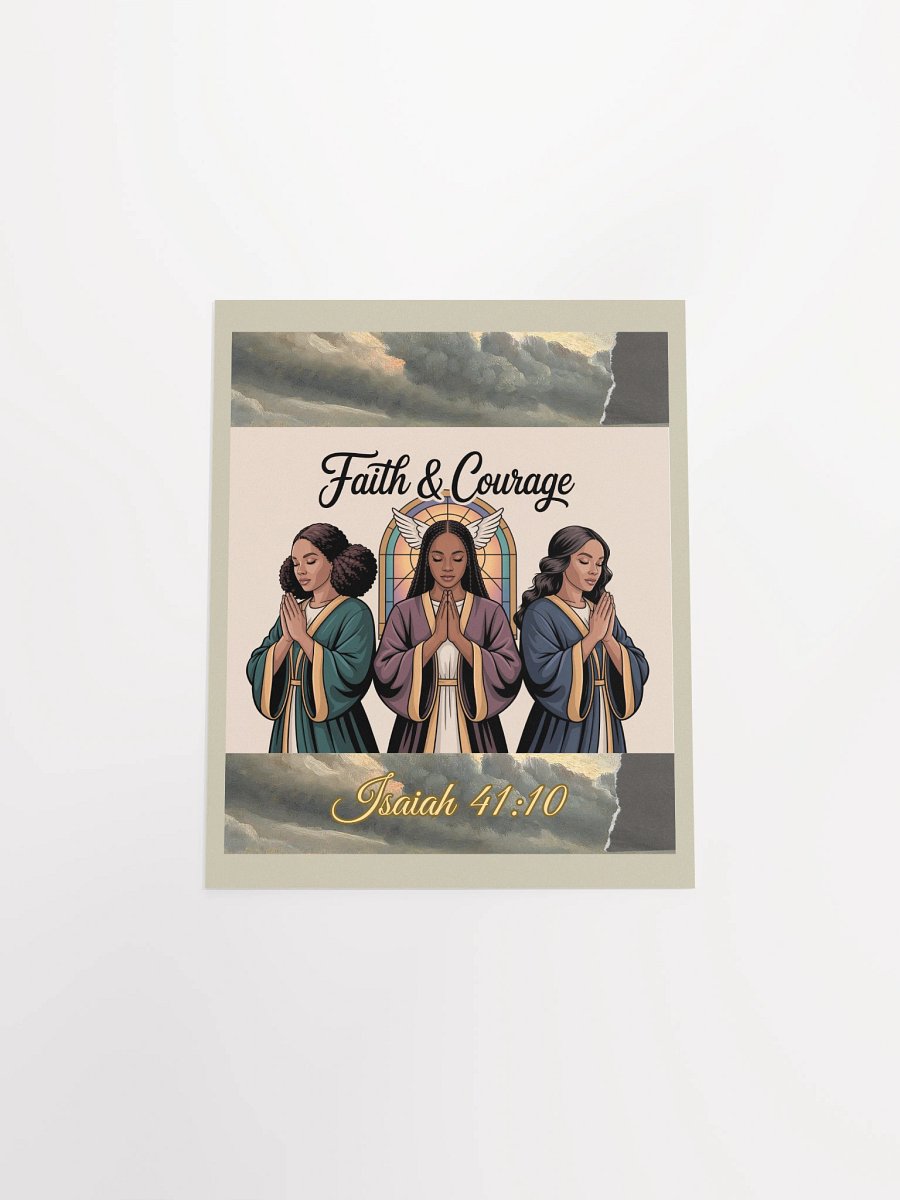 Faith & Courage: Isaiah 41:10 Christian Matte Poster - Printable, product image (6)