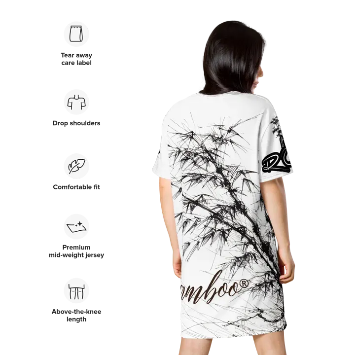 Bamboo Print T-Shirt Dress product image (2)