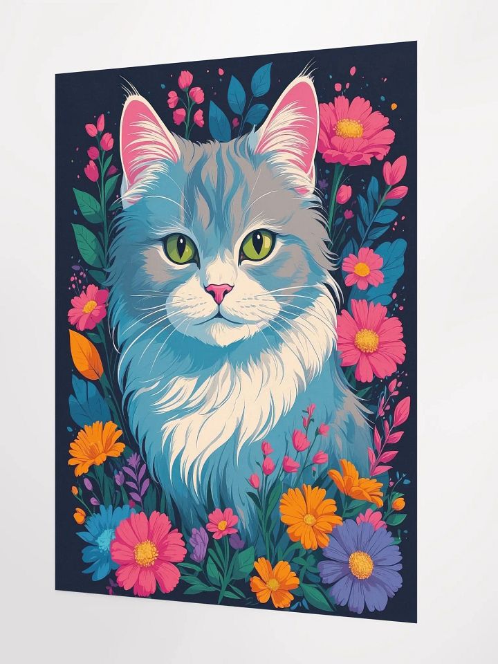 Flower Cat v1 - Poster - Medium Size 18x24 Inches product image (2)