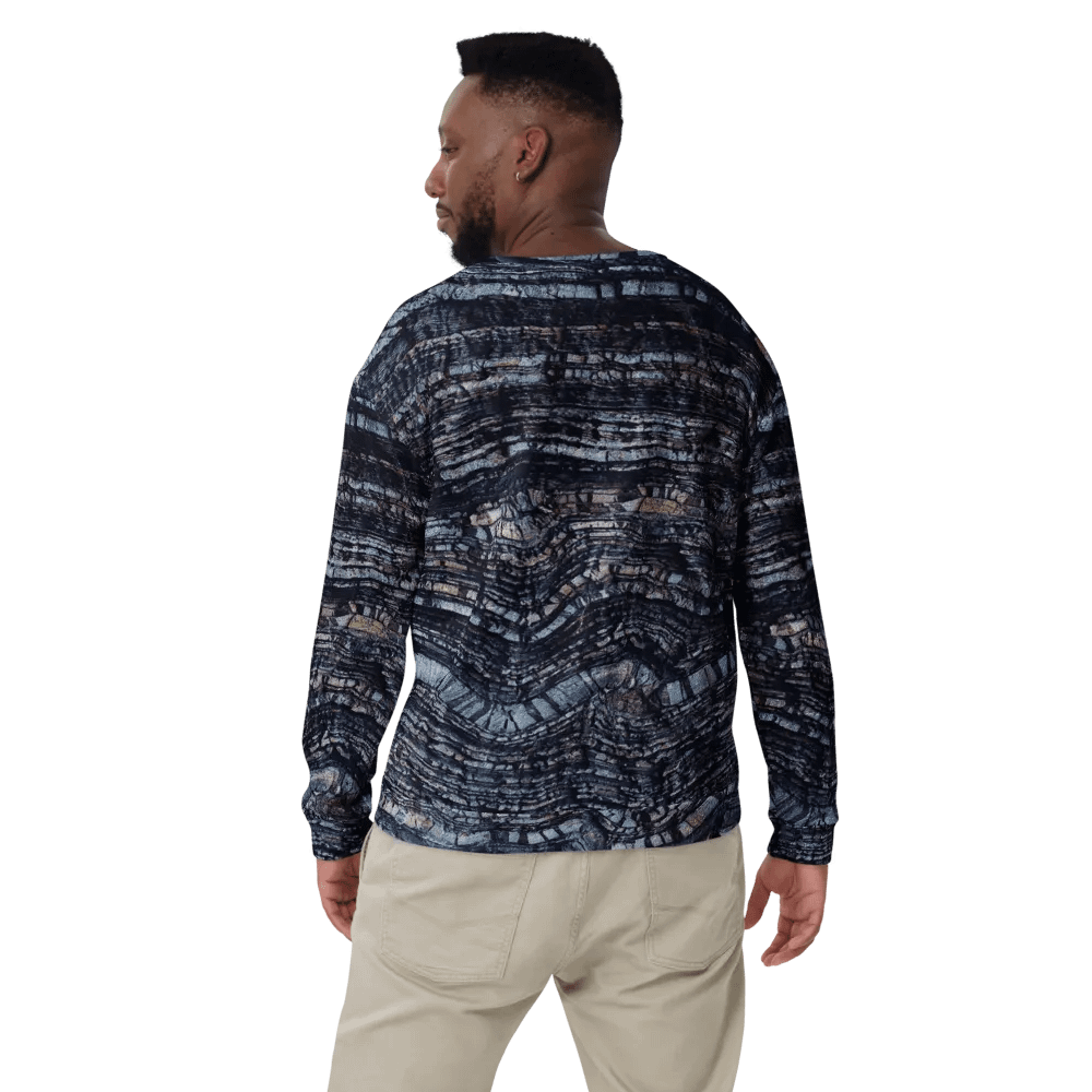 Dark Blue Stone Texture Sweatshirt product image (4)