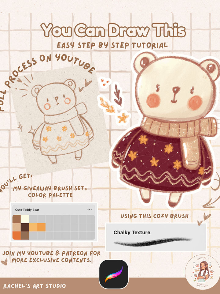 Cute Teddy Bear Color Palette product image (1)