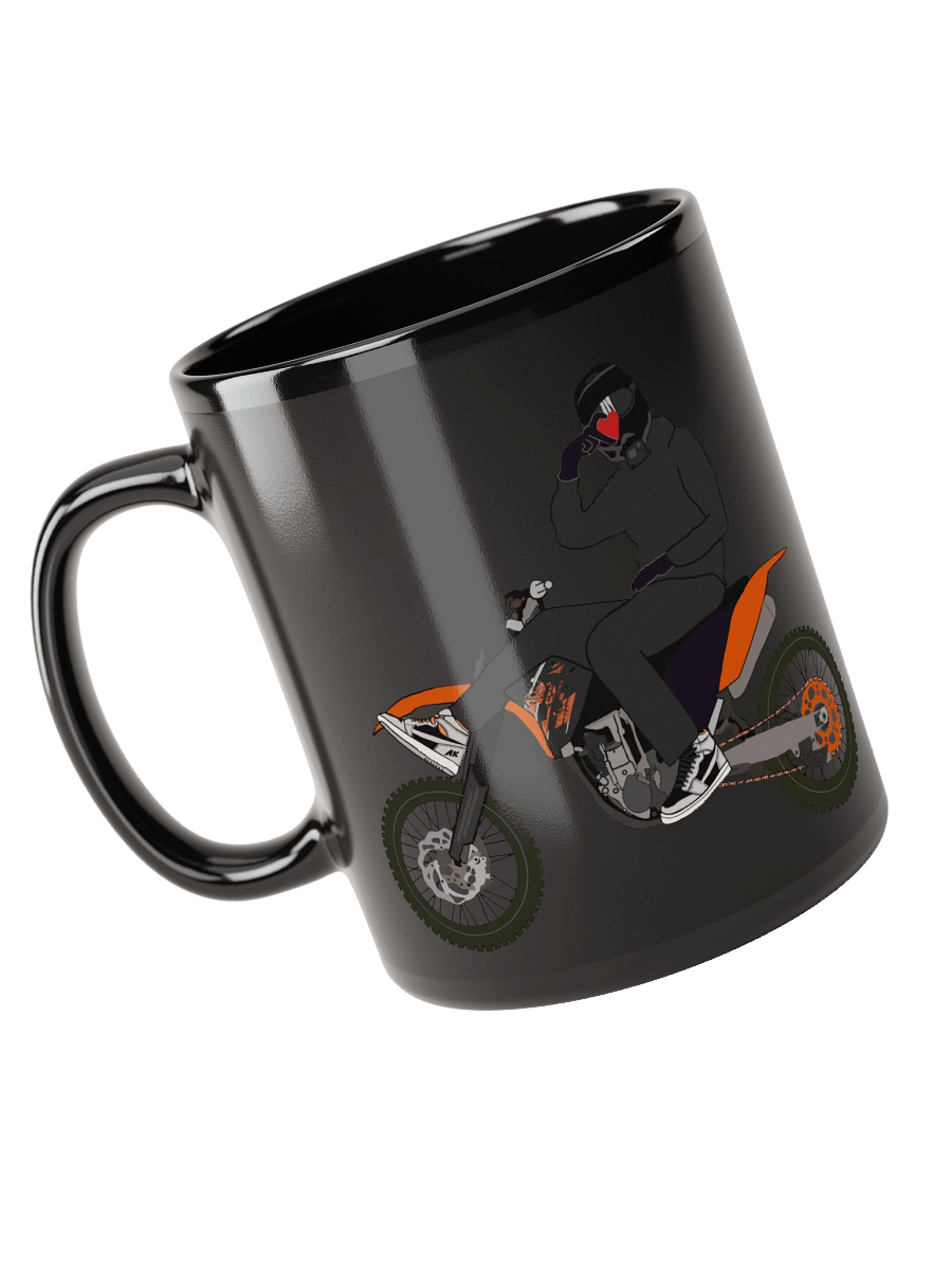 Heart-hand on Bike | Black Mug product image (1)