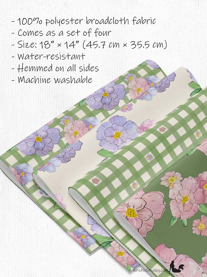 Gingham Blossoms Placemat Set of 4 product image (2)