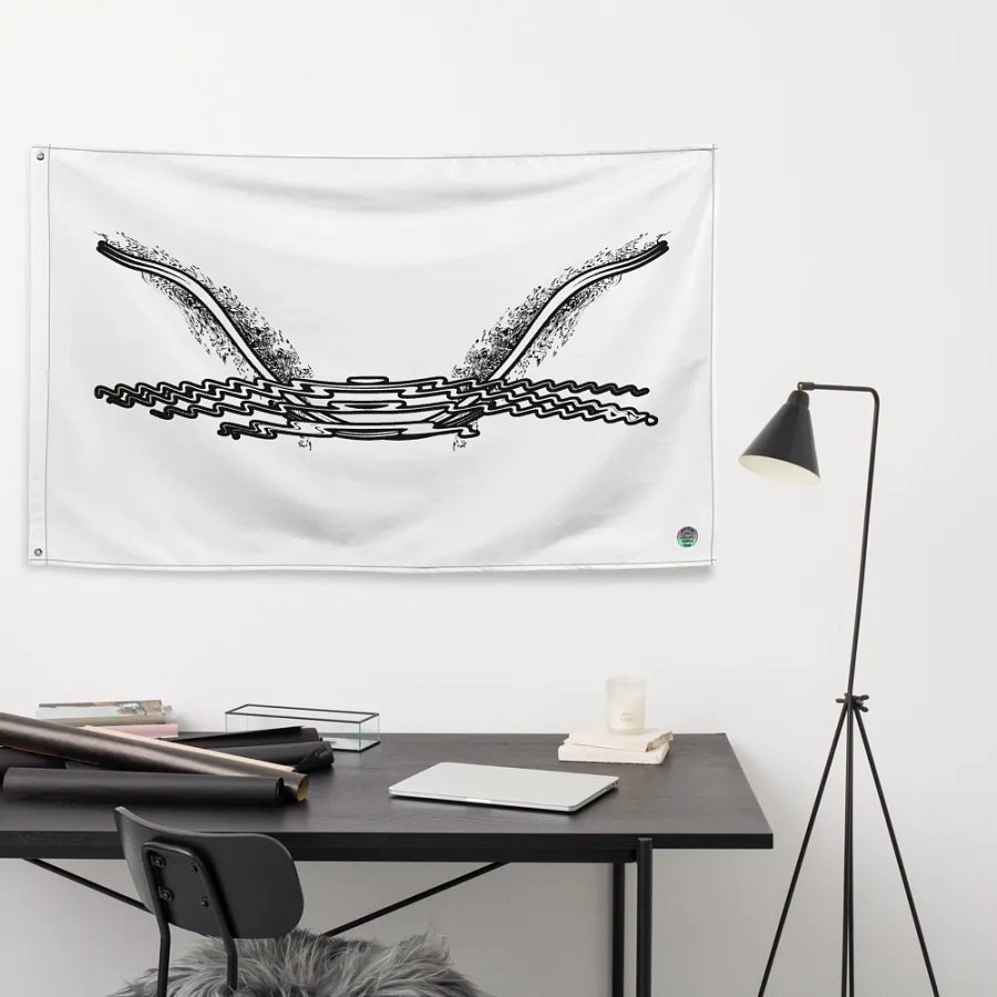 Flag - White - HApex Gear White Logo product image (9)