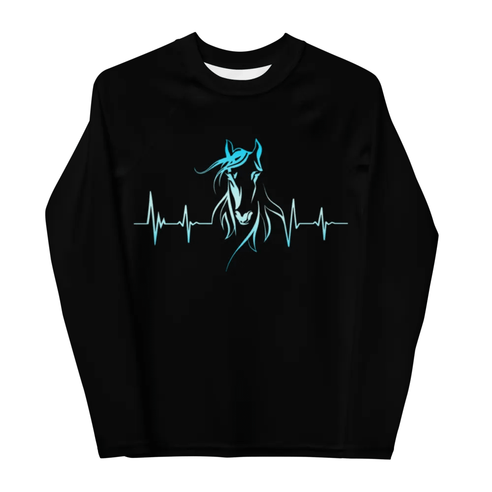 Horse Heartbeat Youth Rash Guard product image (4)