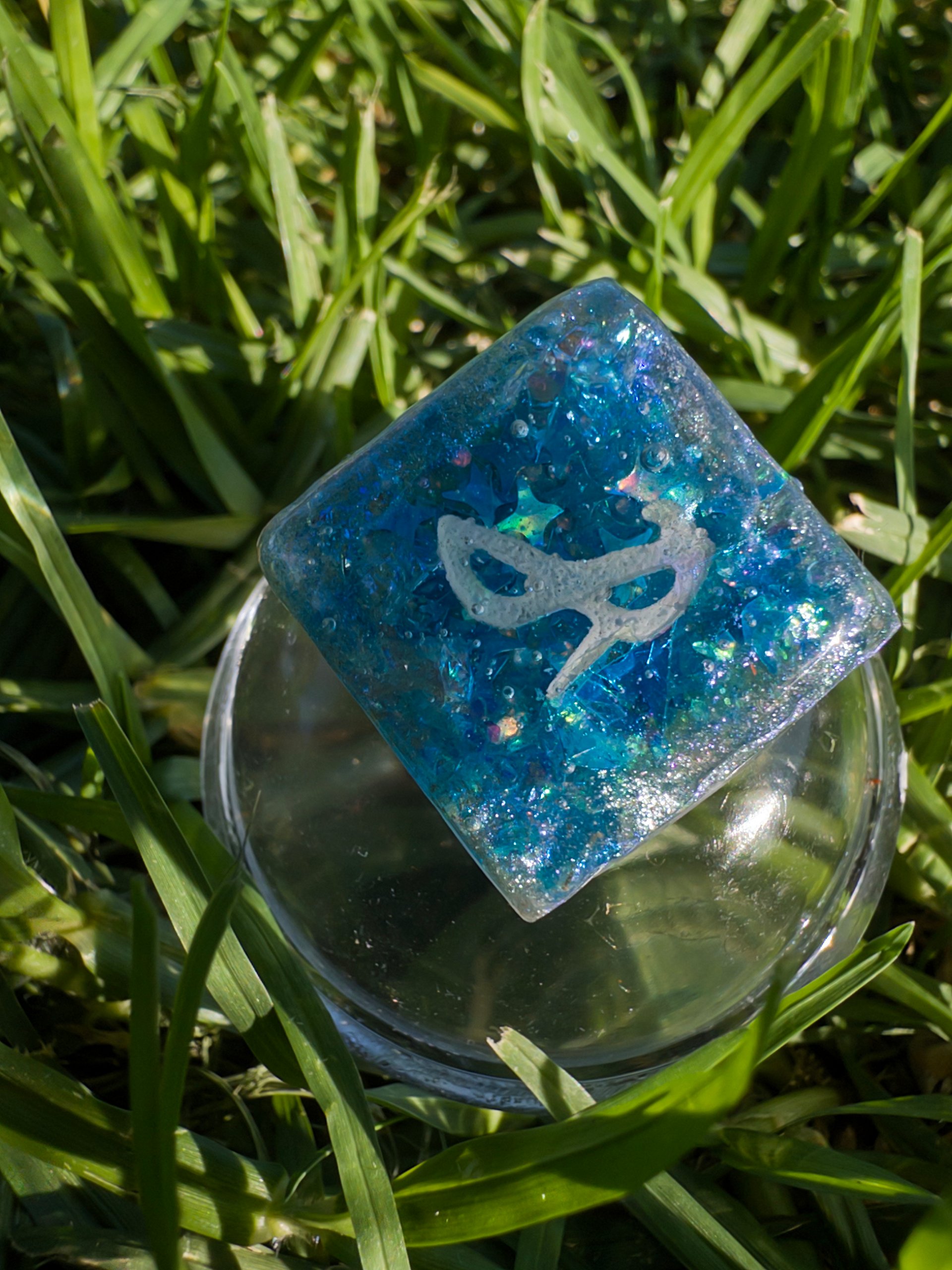 Holographic Sparkle Blue Mage Job Stone - Ready to Ship product image (2)