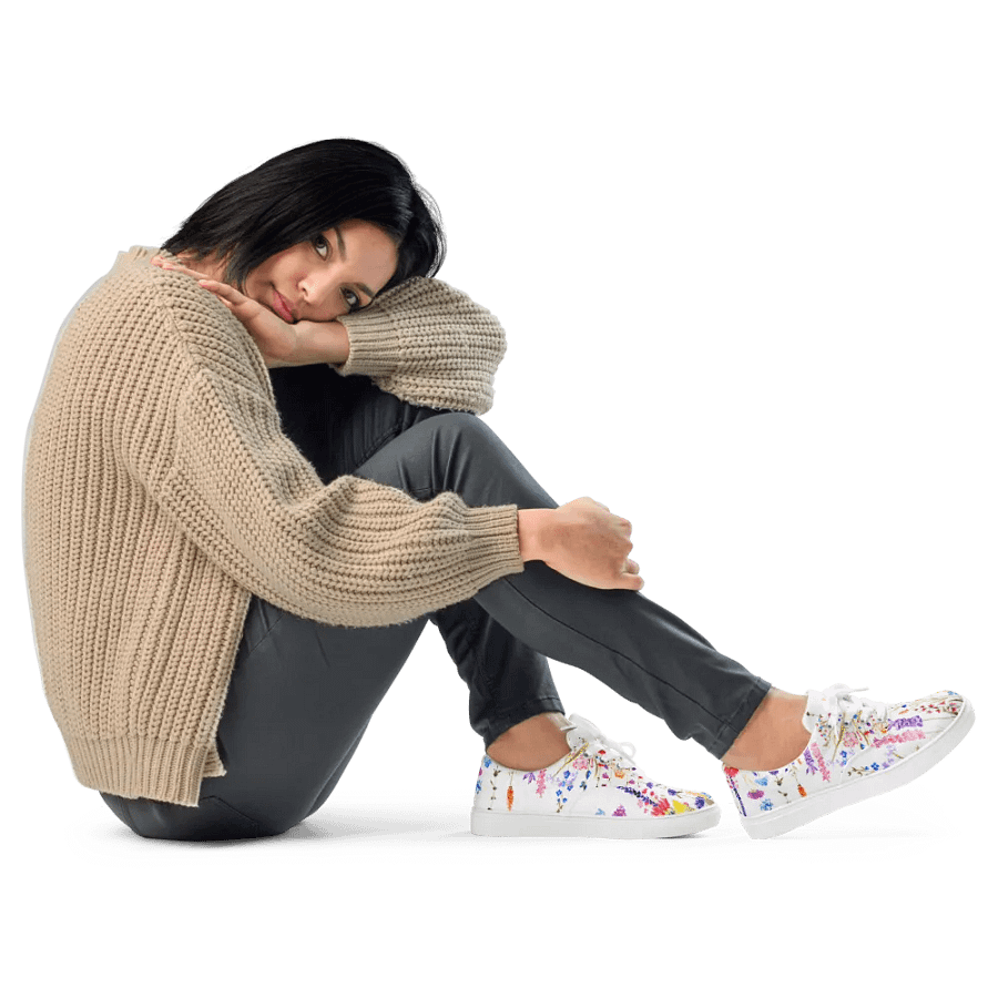 Spring Flowers Women's Lace-Up Canvas Shoes product image (11)