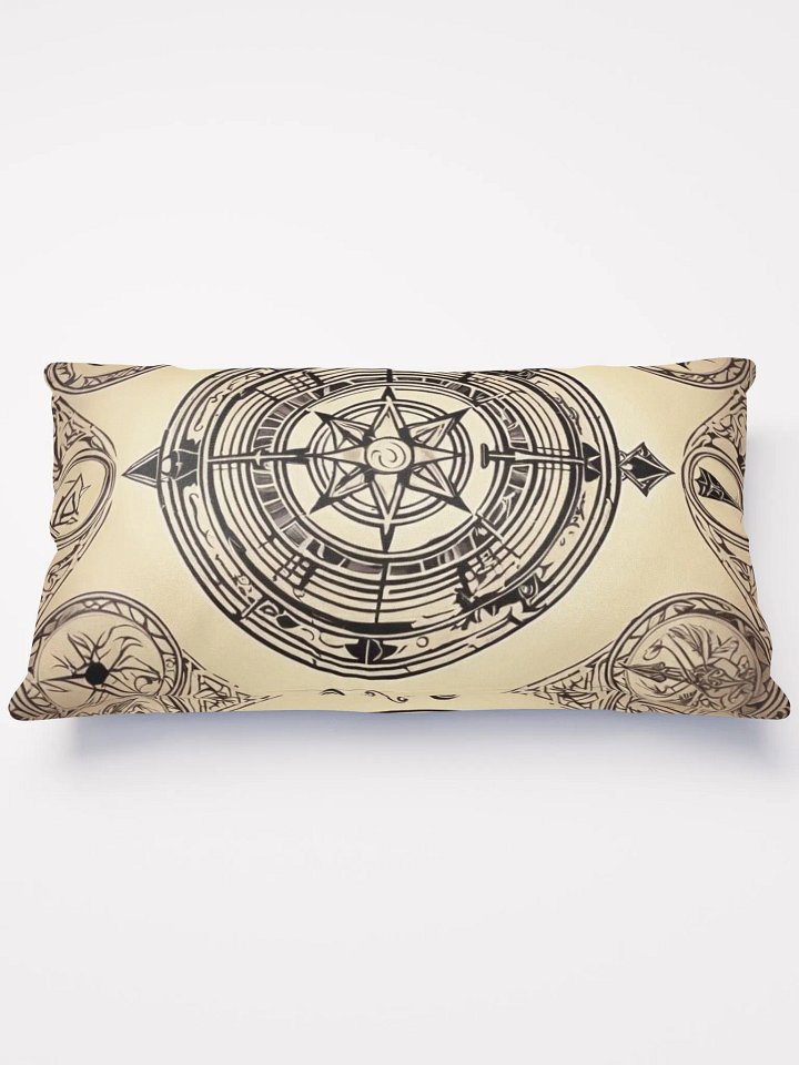 Black and Cream Symbology Cushion product image (1)