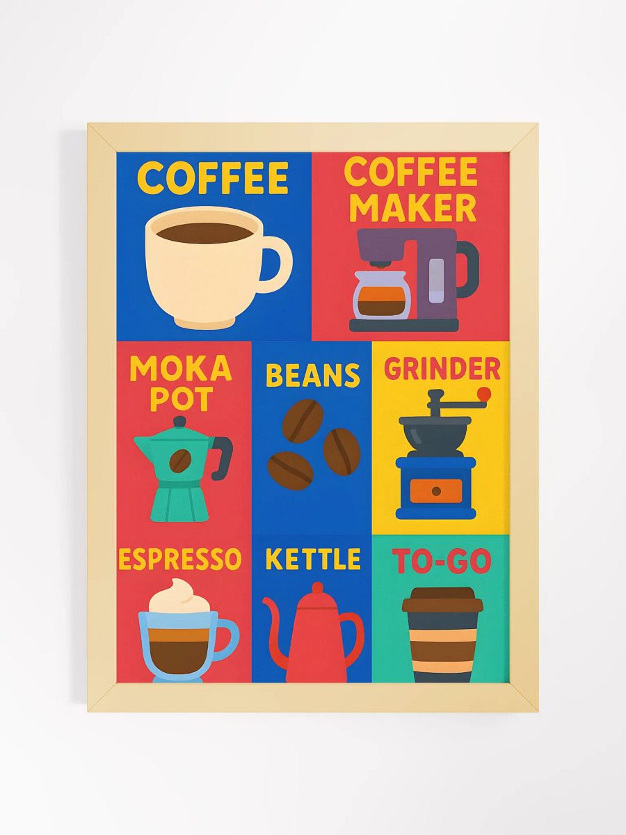 Coffee Lover's Illustrated Framed Poster product image (3)