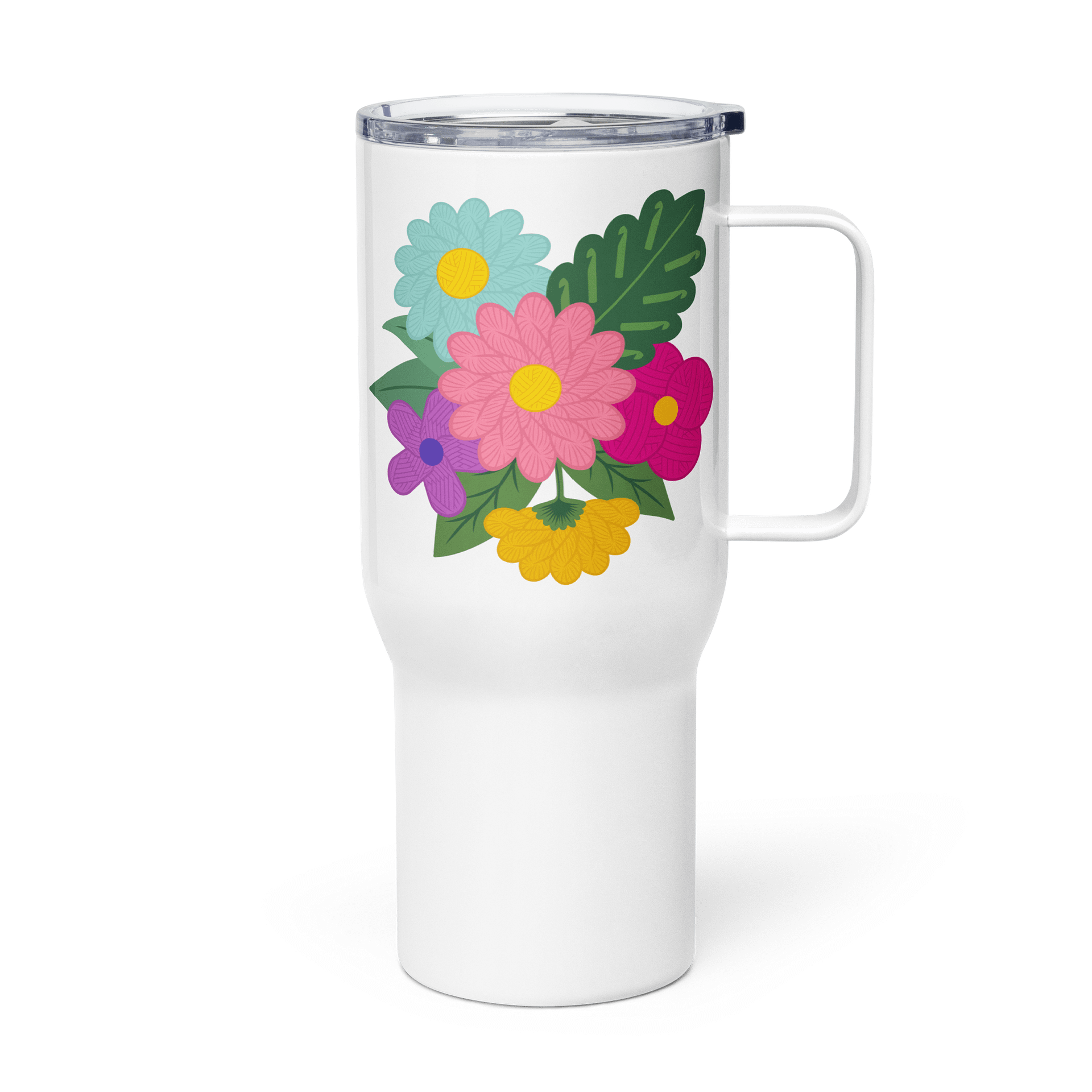 Floral Yarn Travel Mug with Handle product image (3)