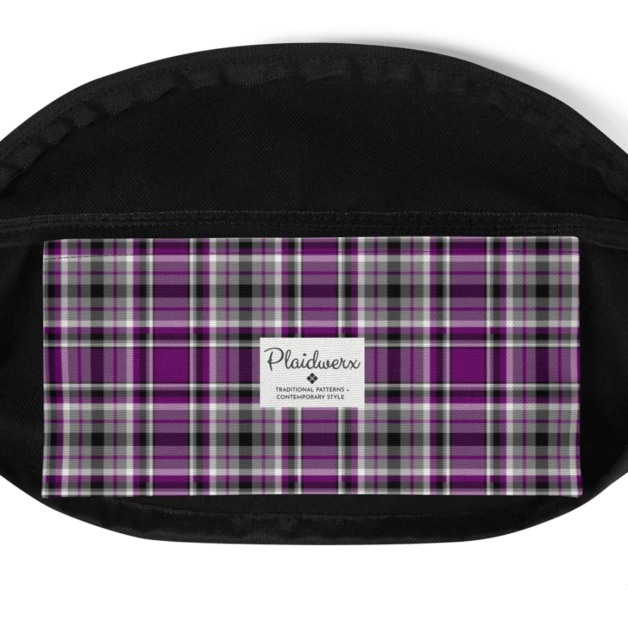 Purple, Gray, and Black Plaid Fanny Pack product image (6)