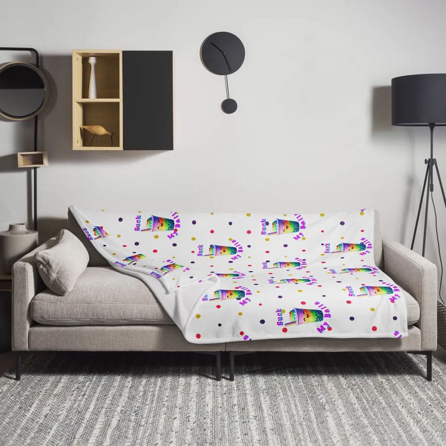 Rainbow Boba Delight Throw Blanket product image (11)