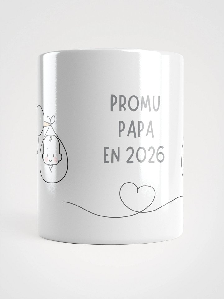 Mug Blanc - Promu Papa en 2026 - Cigogne Annonce Naissance - Cadeau Original product image (1)